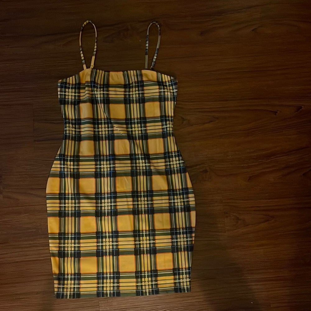 Plaid dress tank top. Never worn!